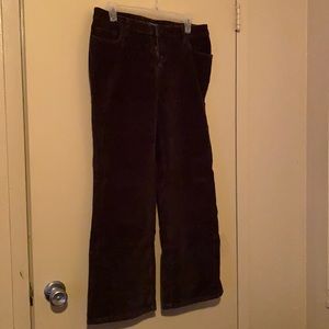 Sonoma 12p brown corduroy texture jeans.